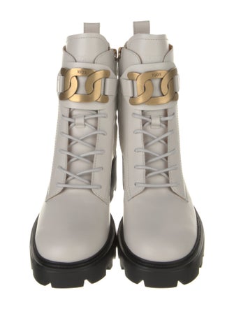 Tod's Leather Combat Boots