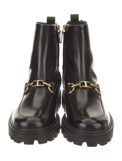 Tod's Patent Leather Combat Boots