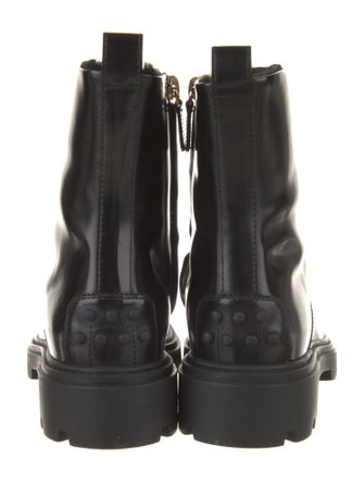 Tod's Patent Leather Combat Boots