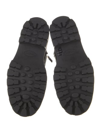 Tod's Patent Leather Combat Boots