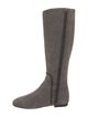 Tod's Suede Whipstitch Trim Riding Boots