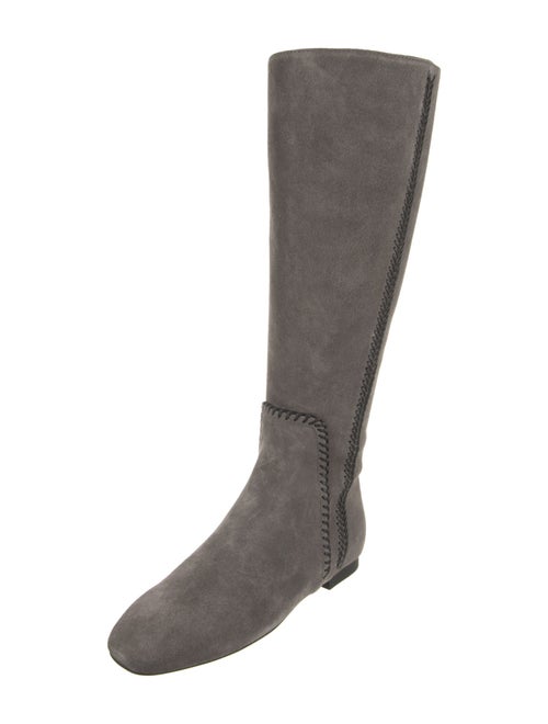 Tod's Suede Whipstitch Trim Riding Boots