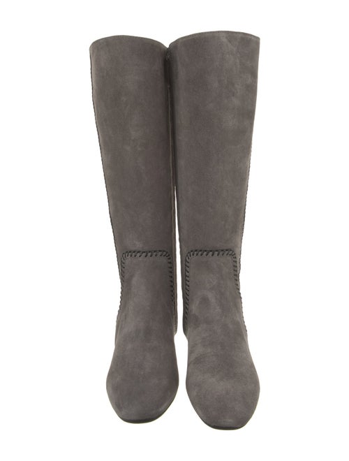 Tod's Suede Whipstitch Trim Riding Boots