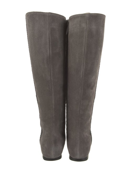 Tod's Suede Whipstitch Trim Riding Boots