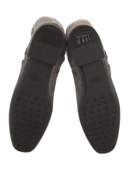 Tod's Suede Whipstitch Trim Riding Boots