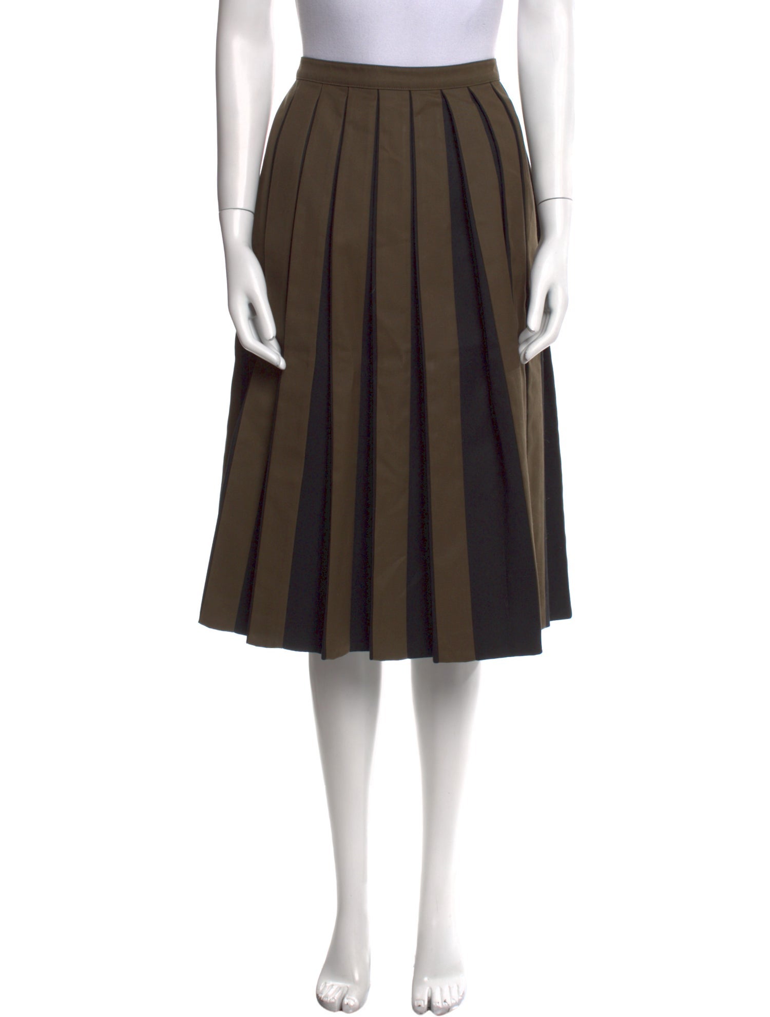 Tod's Pleated Accents Knee-Length Skirt