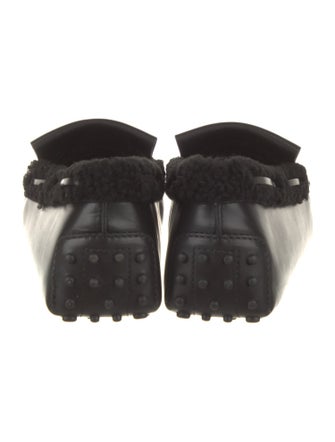 Tod's Leather Fur Trim Drivers
