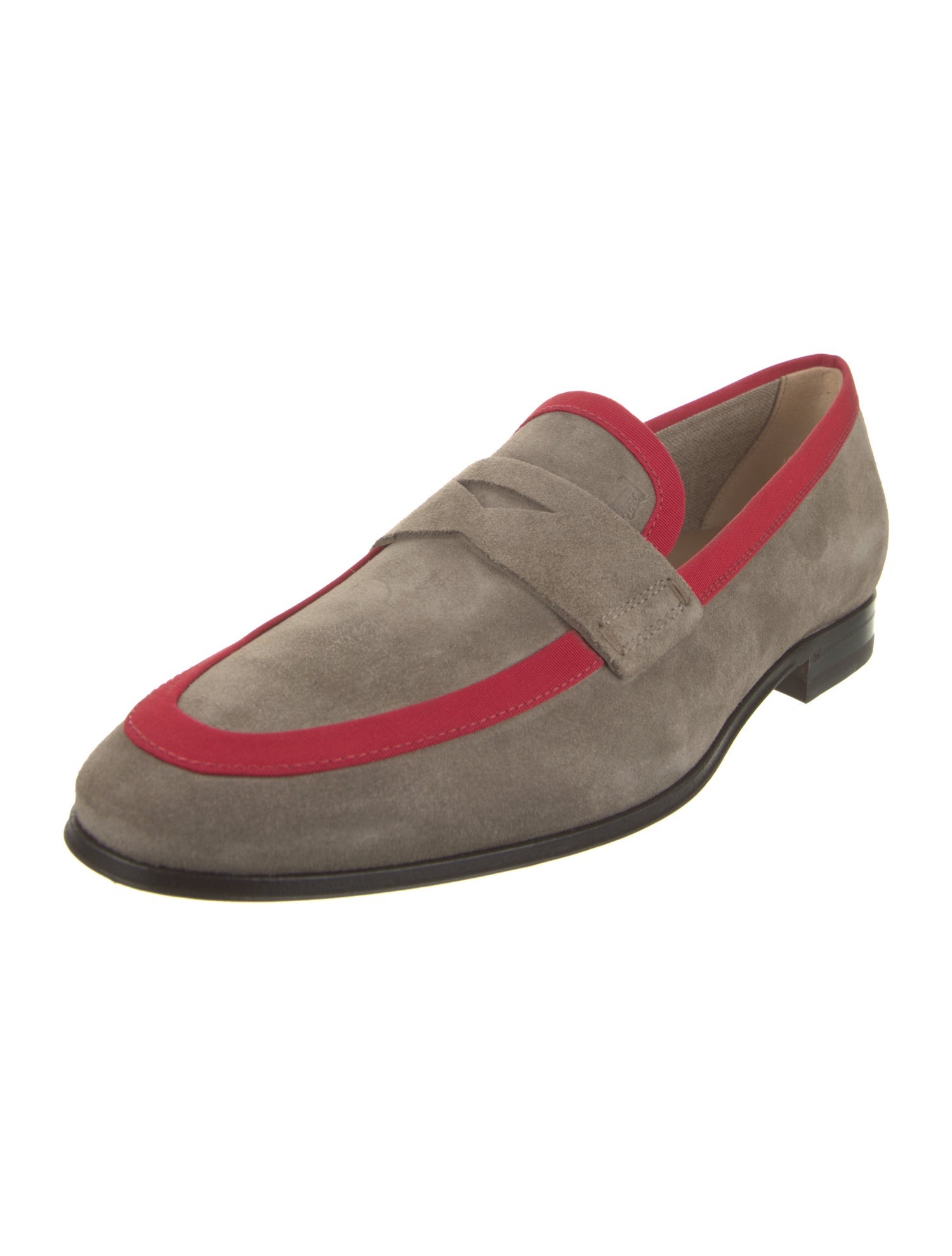 Tod's Suede Colorblock Pattern Dress Loafers
