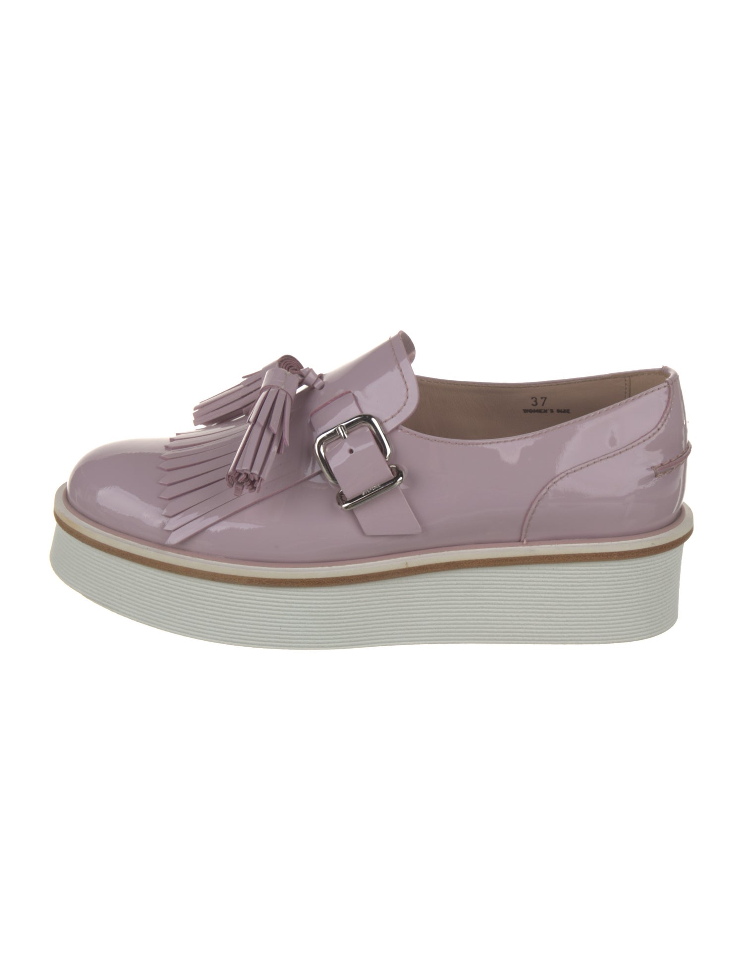 Tod's Patent Leather Tassel Accents Loafers