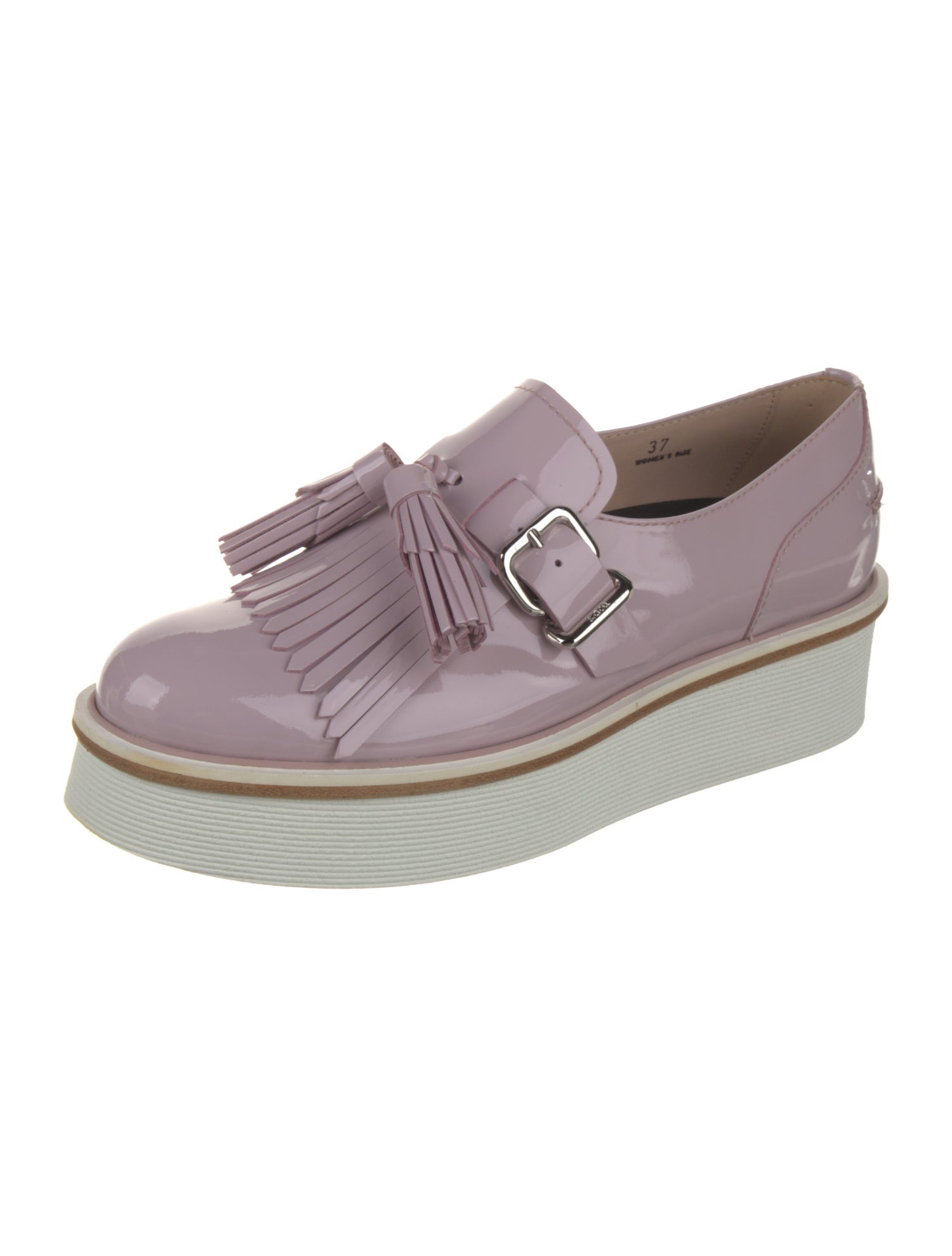 Tod's Patent Leather Tassel Accents Loafers