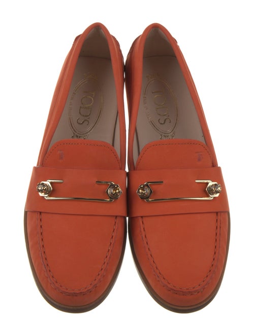 Tod's Suede Crystal Embellishments Loafers