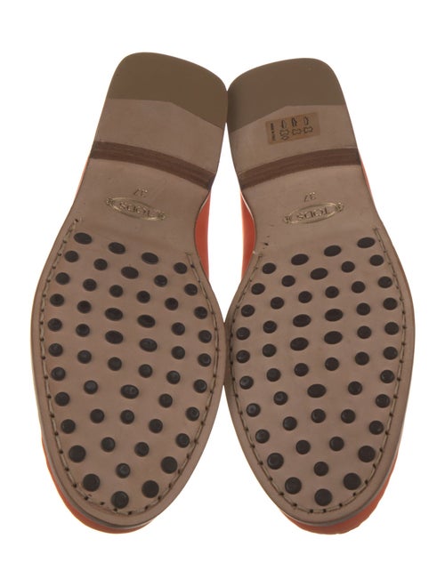 Tod's Suede Crystal Embellishments Loafers