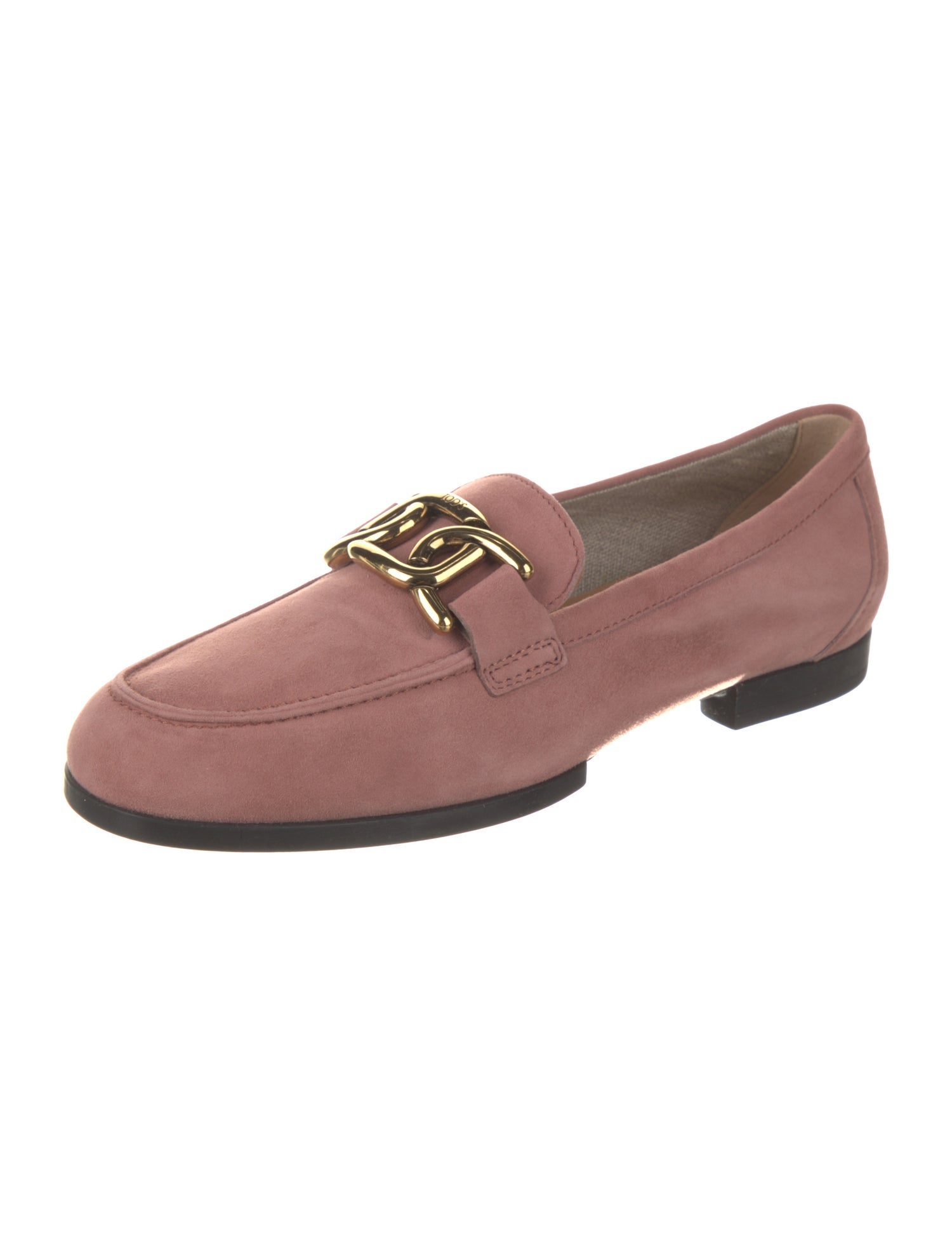 Tod's Suede Chain-Link Accents Loafers