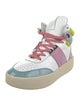 Tod's Leather Colorblock Pattern Wedge Sneakers