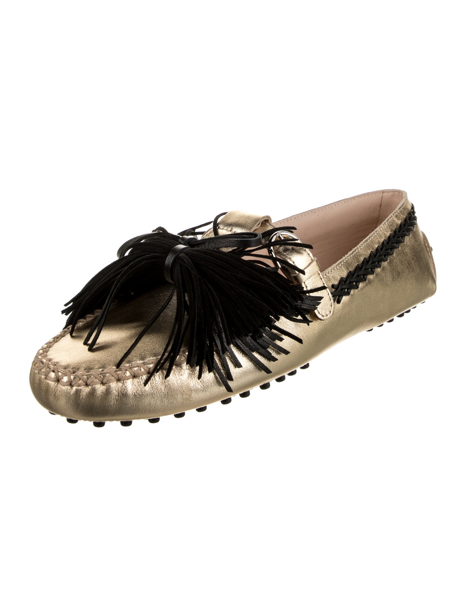 Tod's Leather Bow Accents Espadrilles w/ Tags