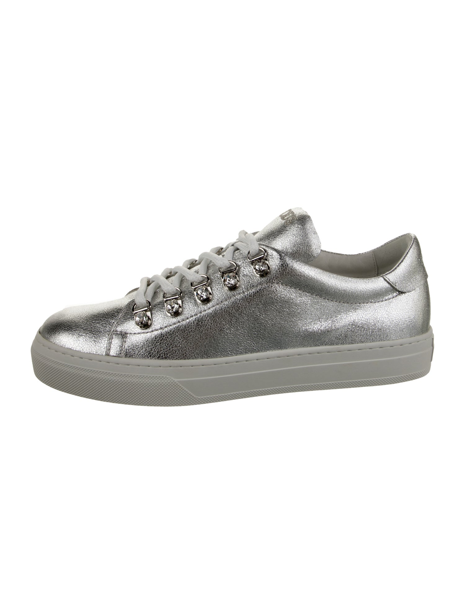 Tod's Leather Crystal Embellishments Sneakers