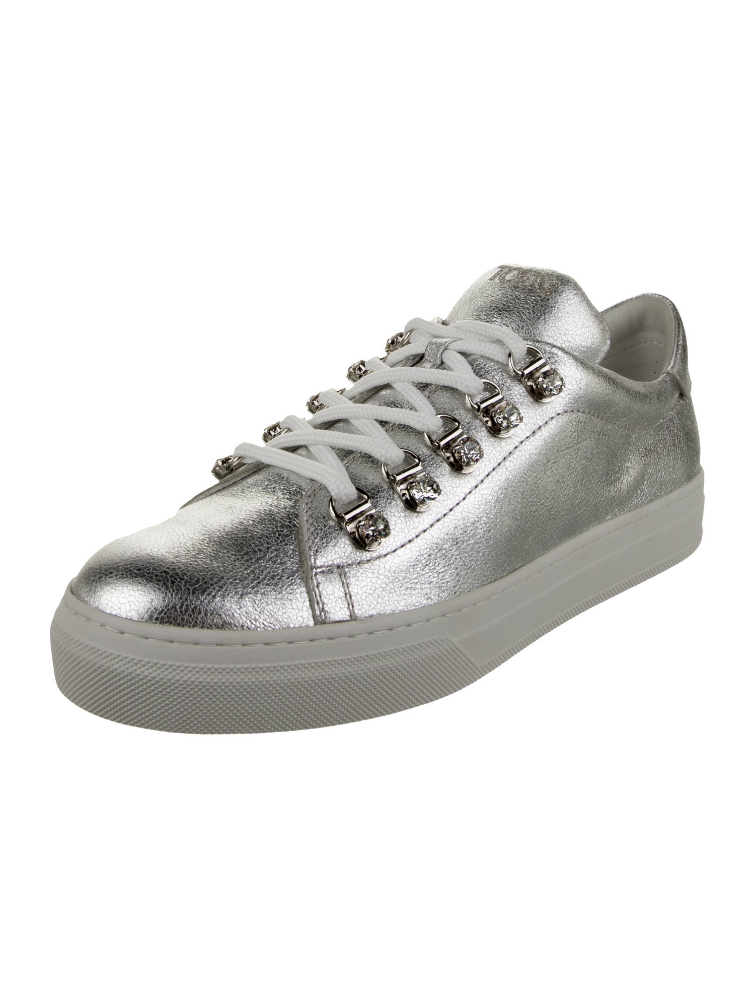 Tod's Leather Crystal Embellishments Sneakers