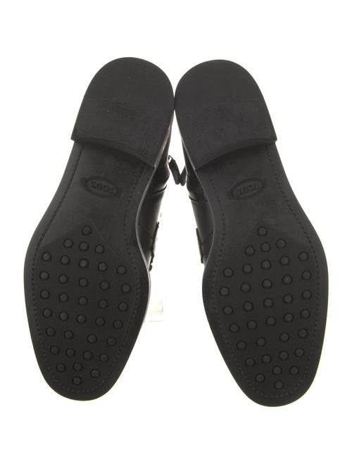 Tod's Leather Chain-Link Accents Combat Boots