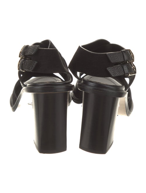 Tod's Suede Leather Trim Embellishment Slingback Sandals