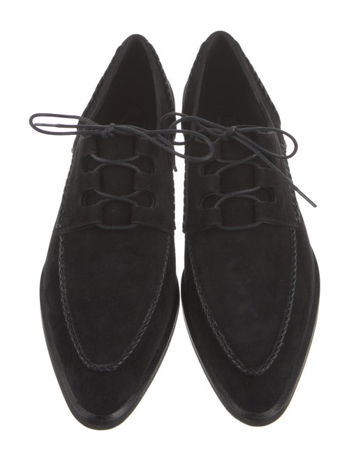 Tod's Suede Embroidered Accent Oxfords