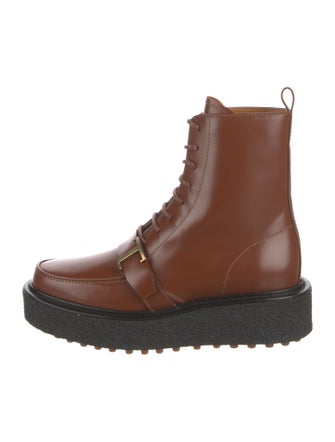 Tod's Leather Combat Boots