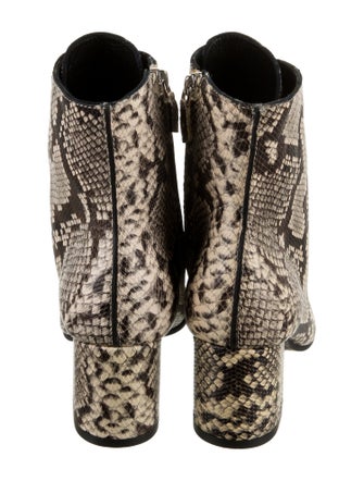 Tod's Leather Animal Print Combat Boots