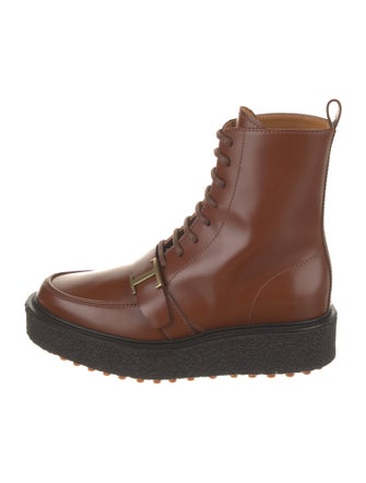 Tod's Leather Combat Boots