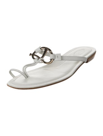 Tod's Leather Cutout Accent Slides