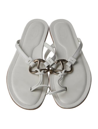 Tod's Leather Cutout Accent Slides