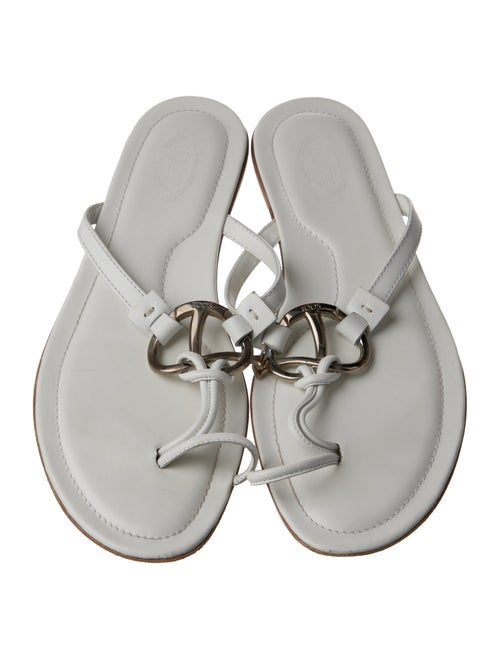 Tod's Leather Cutout Accent Slides