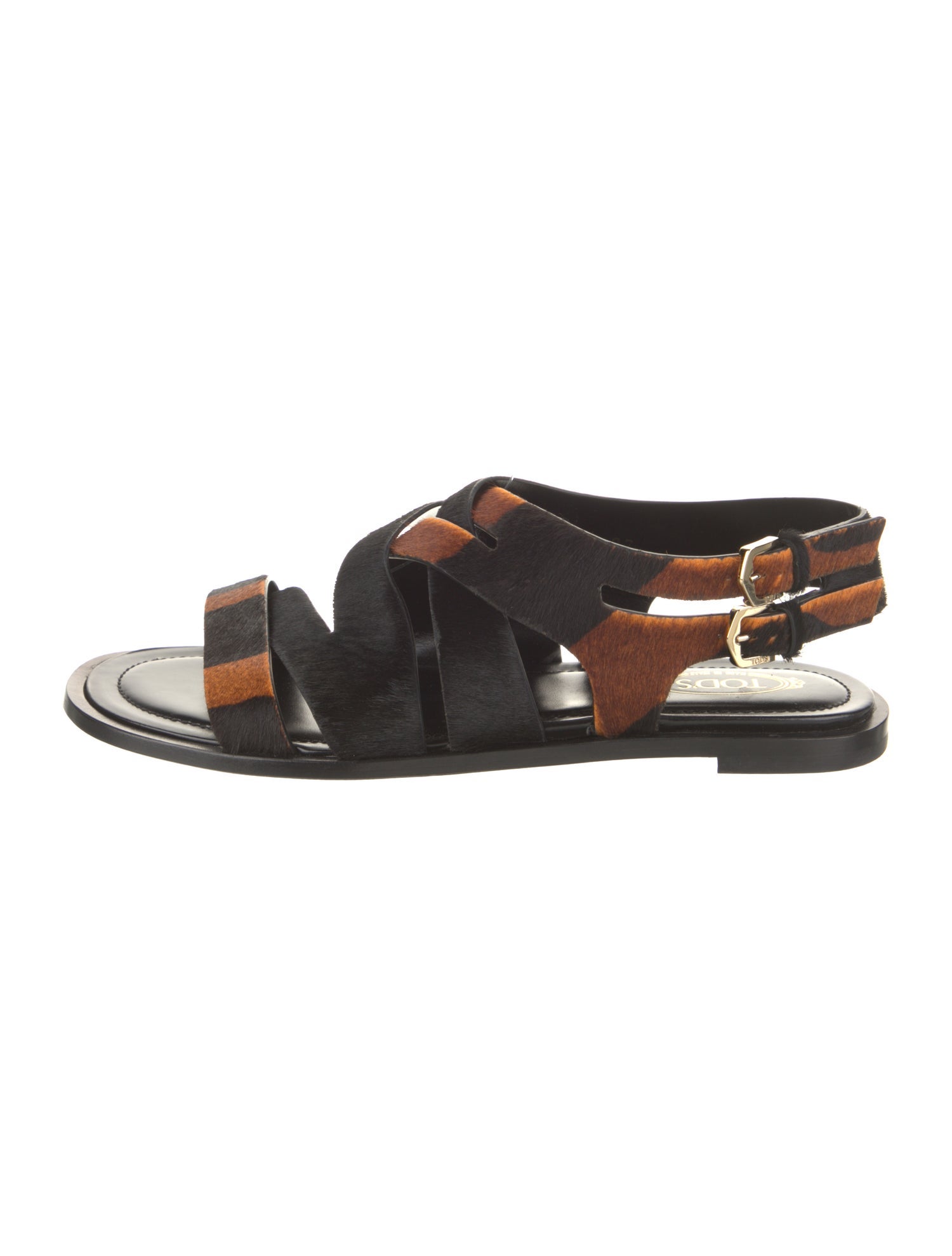 Tod's Ponyhair Printed Gladiator Sandals