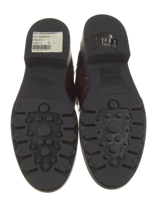 Tod's Patent Leather Colorblock Pattern Chelsea Boots