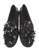 Tod's Leather Fringe Trim Accent Loafers