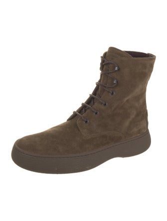 Tod's Suede Lace-Up Boots