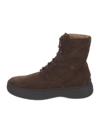 Tod's Suede Lace-Up Boots