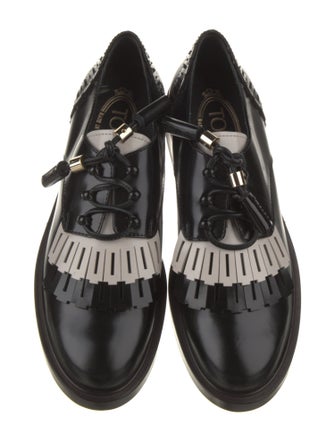 Tod's Patent Leather Lasercut Accents Oxfords