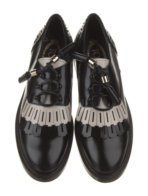 Tod's Patent Leather Lasercut Accents Oxfords