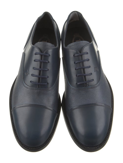Tod's Saffiano Leather Leather Trim Embellishment Oxfords