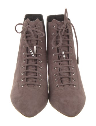 Tod's Suede Colorblock Pattern Lace-Up Boots