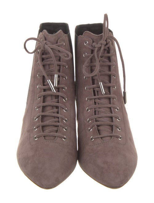 Tod's Suede Colorblock Pattern Lace-Up Boots