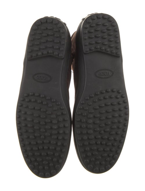 Tod's Suede Colorblock Pattern Lace-Up Boots