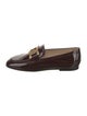 Tod's Patent Leather Chain-Link Accents Loafers