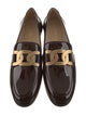 Tod's Patent Leather Chain-Link Accents Loafers