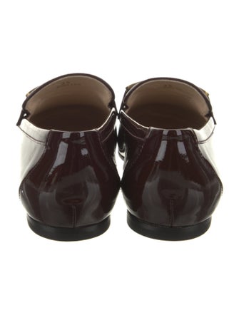 Tod's Patent Leather Chain-Link Accents Loafers