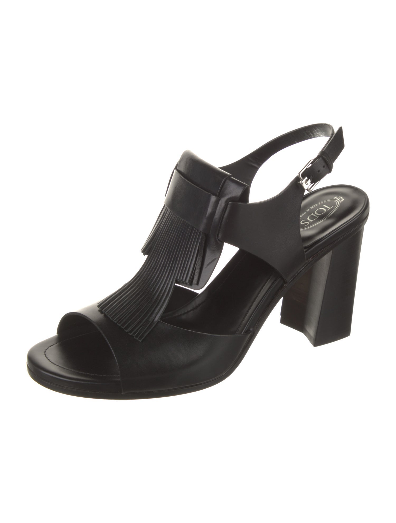 Tod's Leather Slingback Sandals