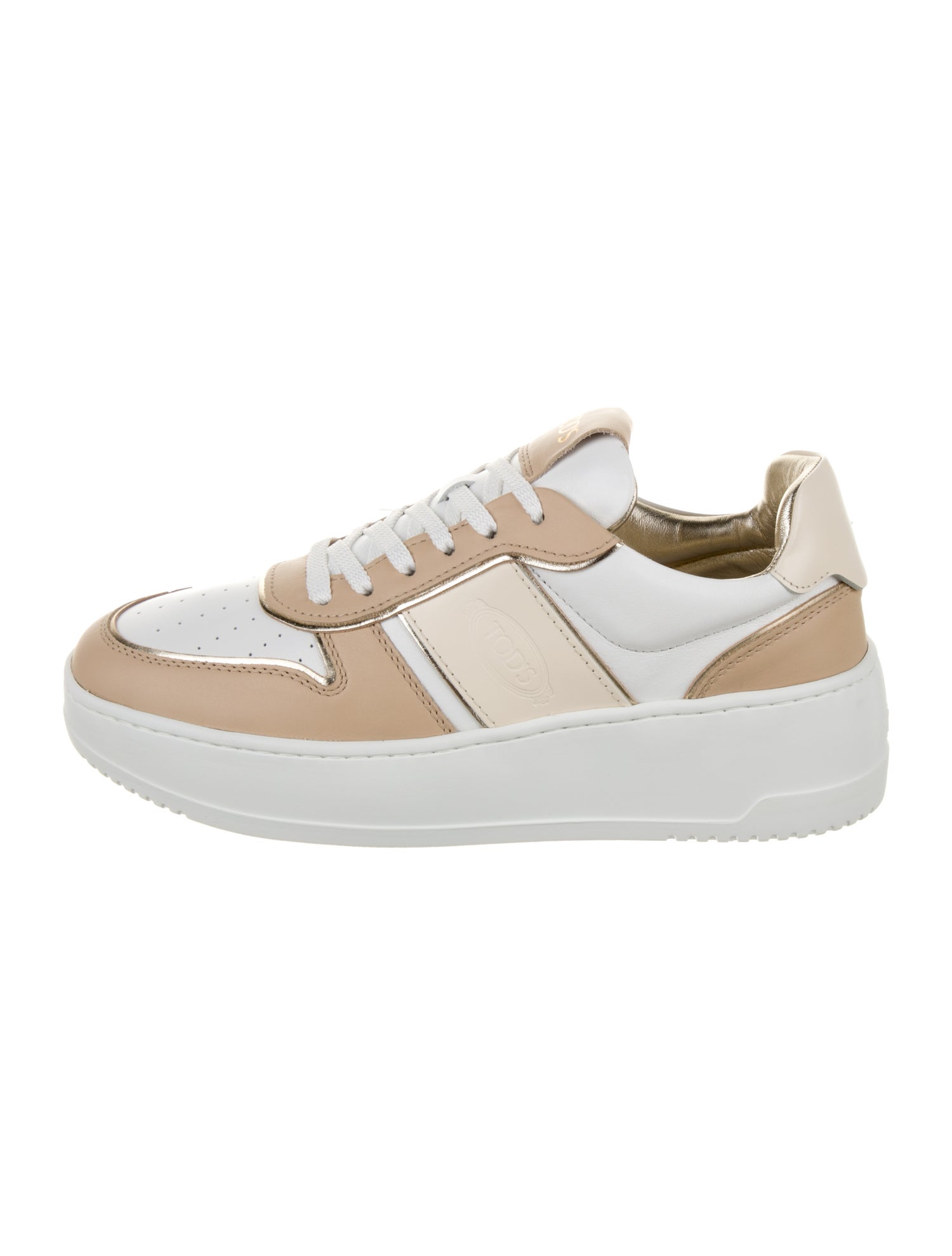 Tod's Leather Colorblock Pattern Sneakers