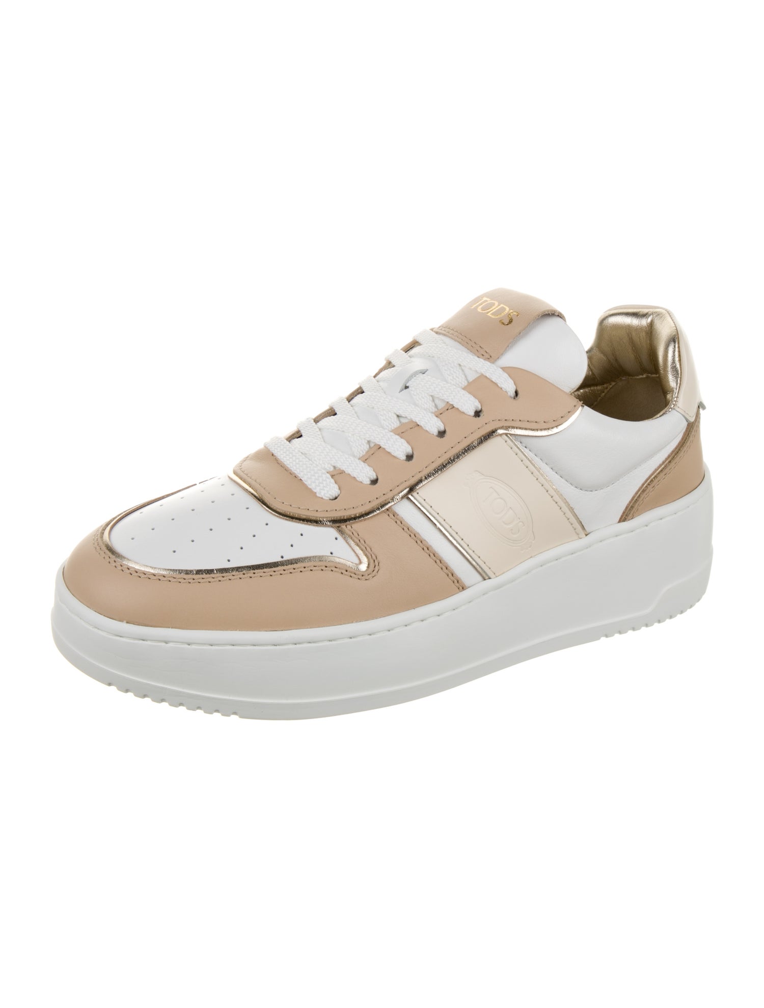 Tod's Leather Colorblock Pattern Sneakers