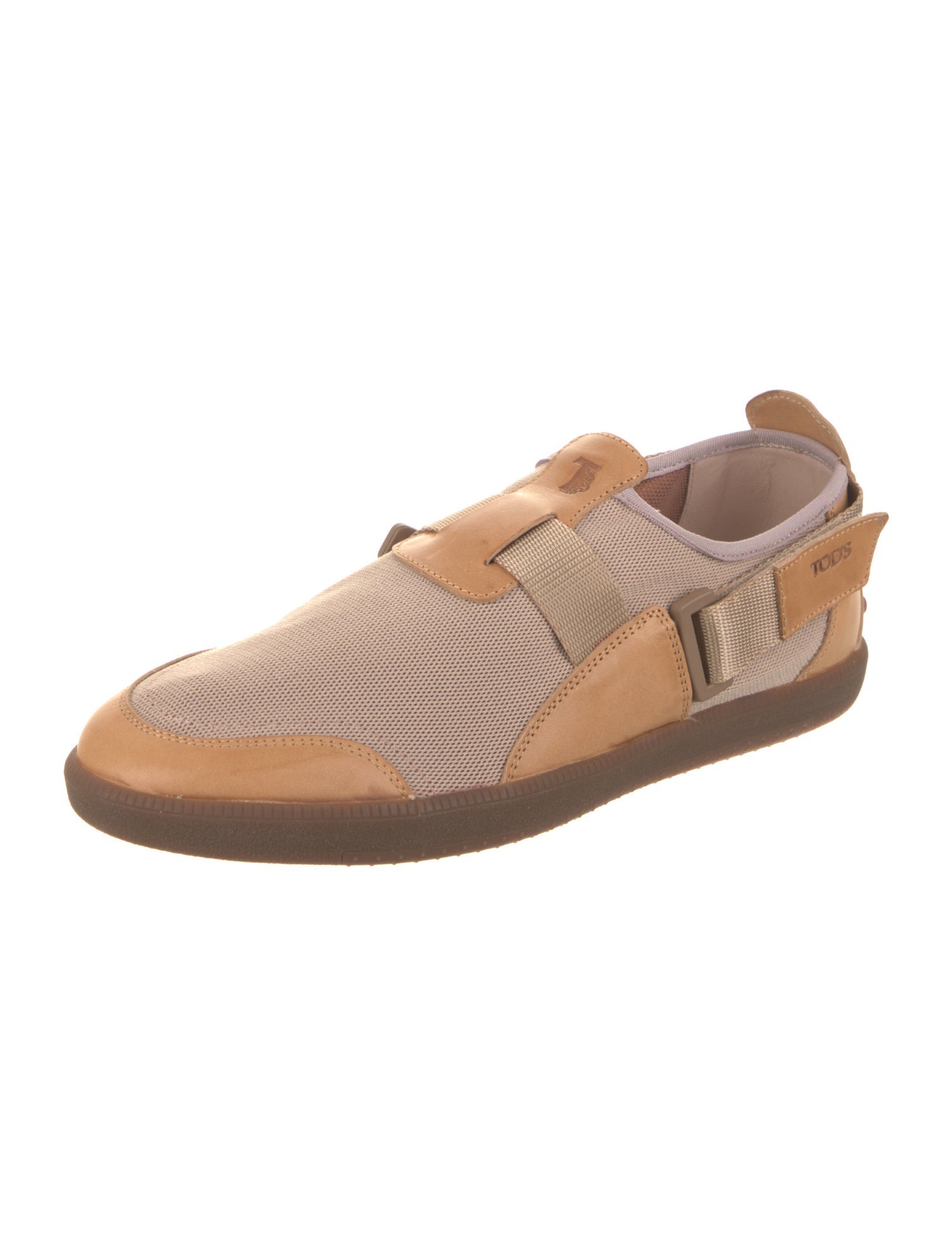 Tod's Mesh Leather Trim Embellishment Sneakers