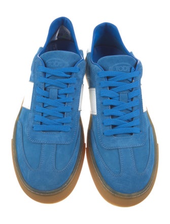 Tod's Suede Colorblock Pattern Sneakers