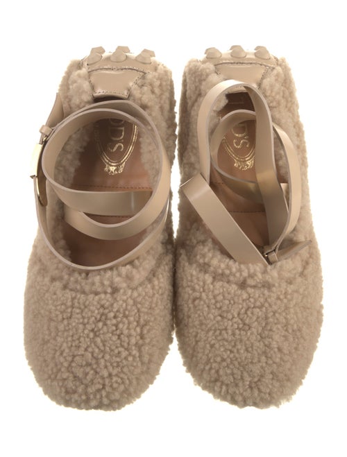 Tod's Shearling Slingback Flats